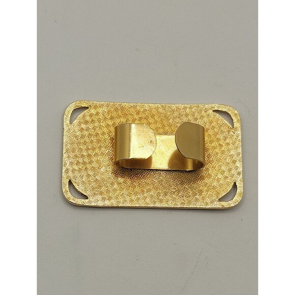 Vintage Cloisonne Enamel Butterfly & Flower Brooch Gold Tone Red Blue Bolo Tie - Picture 2 of 7